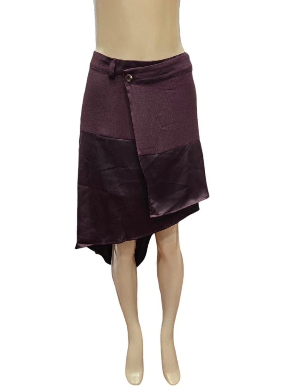 Urban Outfitters Asymmetrical Satin Panel Skirt Size L